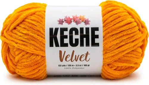 Vista 151 de Keche Hilo para ganchillo, hilo de terciopelo, chenilla suave, manta de bebé voluminosa amigurumi Yarn 3.53 oz (132 yardas) - Arona