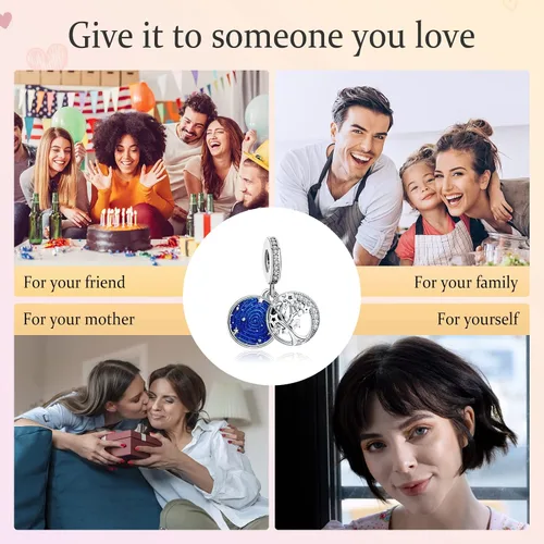 Vista 6 de Annmors Christmas Charm for Woman-925 Sterling Silver Dangle Pendant BeadGirl Jewelry Beads Gifts for Women BraceletNecklace