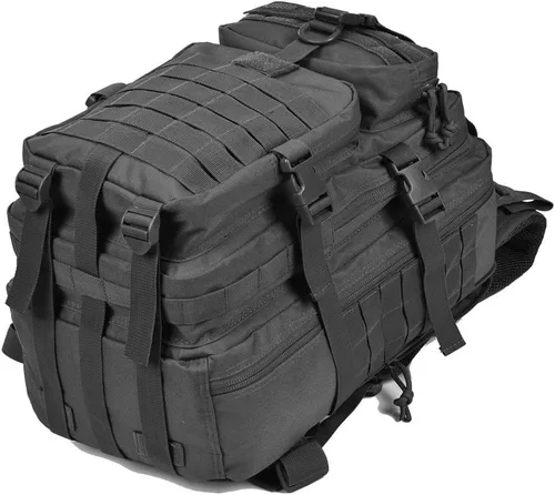 Vista 3 de REEBOW GEAR Mochila táctica para hombre, estilo militar, Molle, paquete de asalto estilo militar, mochila para insectos (34L negro)