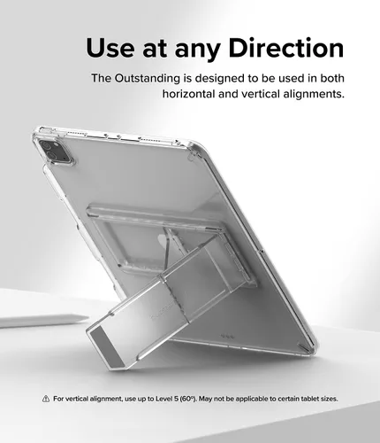 Vista 6 de Ringke Excelente soporte universal para tableta, acción de resorte, ajustable, delgado, soporte adhesivo multiángulo para iPad, tabletas Android
