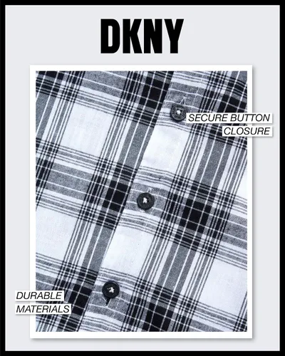 Vista 4 de DKNY Camisa de niño - Camisa de manga corta con botones (talla 4-20)