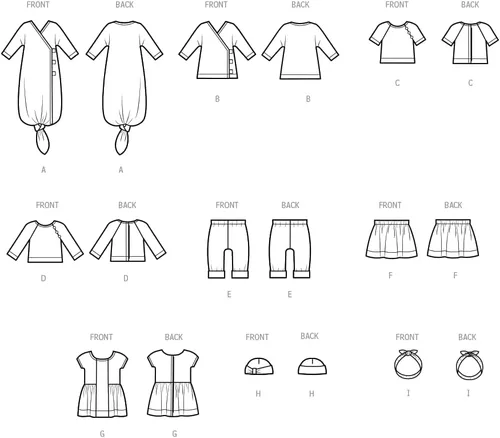 Vista 3 de Simplicity SS9727OS Kit de patrón de costura de ropa de muñeca de 15 pulgadas, sombrero y diadema, código S9727