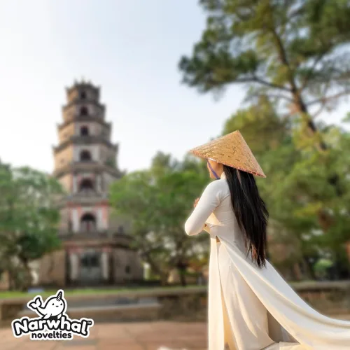 Vista 8 de Narwhal Novelties Sombreros de bambú orientales bambú festivo, paja china y sombreros de paja japoneses para hombres y mujeres, ideales para eventos