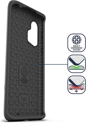 Vista 2 de ENCASED Funda resistente para Motorola Edge Plus (solo 2020) grado militar, cubierta resistente de cuerpo completo para Moto Edge + (negro)