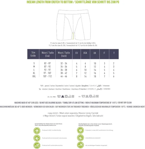 Vista 4 de Blackspade Paquete de 3 bóxers prémium para hombre, algodón cómodo