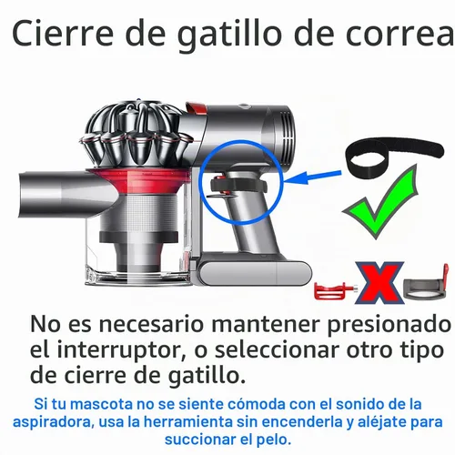 Vista 6 de Accesorio de vacío para pelo de perro para Dyson Cordless Upright Canister, herramienta de aseo para mascotas Cepillo para muda para V6 V7 V8 V10