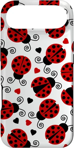 Vista 27 de Carcasa para iPhone 17 de mariquitas y corazones