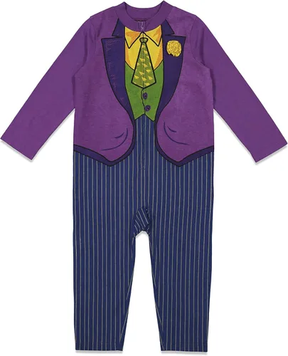 Vista 3 de DC Comics Disfraz de cosplay de Joker para bebé recién nacido a niño pequeño Morado