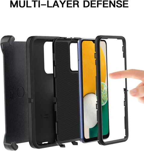 Vista 3 de AICase Funda para Galaxy A13 5G, resistente protección contra caídas, cuerpo completo, a prueba de golpes, a prueba de polvo, militar, resistente