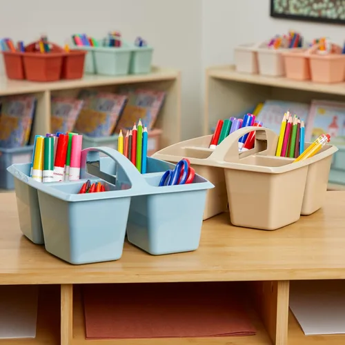 Vista 9 de Cosas realmente buenas Organizadores de 4 compartimentos - Boho, pack de 6 - Organización para el aula
