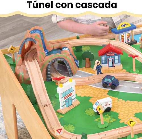 Vista 9 de KidKraft, Mesa y Set de Tren de cataratas