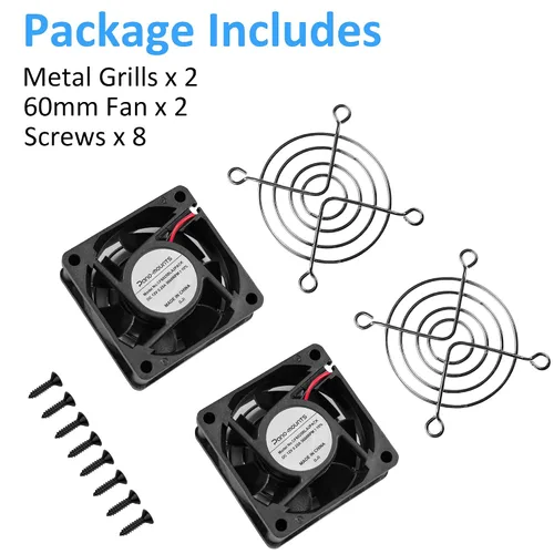 Vista 3 de PANOMOUNTS CF6025 - Ventilador de enfriamiento de 2.362 in 12 V CC - Ventiladores de alto flujo de aire de 2.362 in 0.984 in 12 V 2 pines