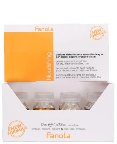 Vista 2 de Fanola Acondicionador sin enjuague reestructurante – Proporciona hidratación profunda y nutrición al cabello seco, estresado y dañado – Fórmula