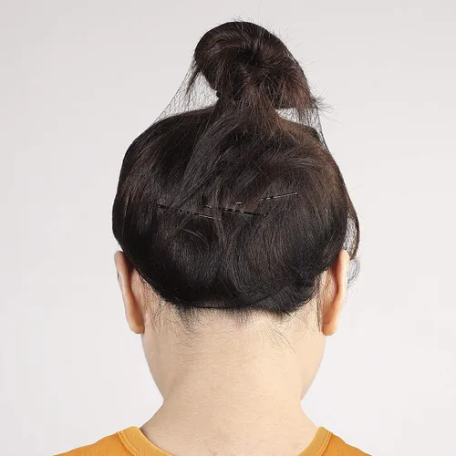 Vista 6 de KEILEOHO 200 redes para el cabello para servicio de alimentos, invisibles y transpirables, con cabezal de moño, gorra de nailon resistente