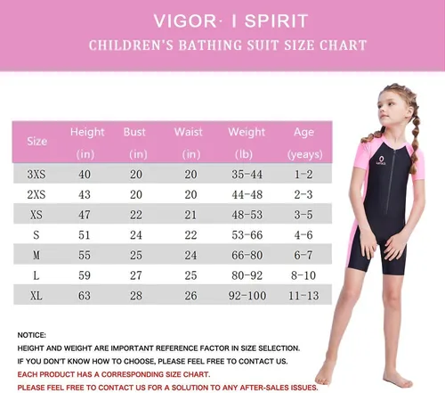 Vista 2 de karrack Traje de baño de una pieza para niñas y niños con protección solar UPF 50+