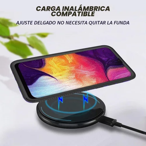Vista 6 de Funda híbrida para Samsung Galaxy A50 A50s A30s Funda híbrida con protección contra caídas, funda transparente resistente, resistente