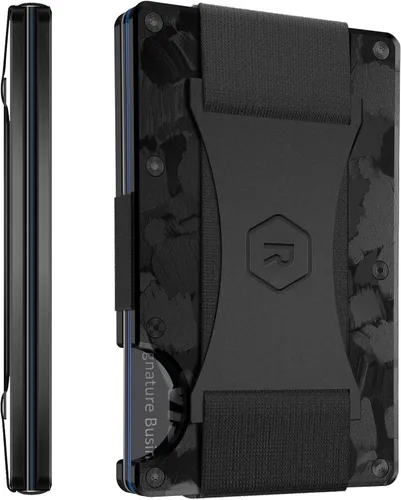 Vista 15 de Cartera Ridge para hombres - Cartera delgada minimalista compacta y tarjetero, carteras de bolsillo frontal con protección RFID para hombres