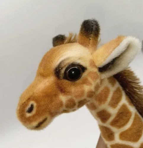 Vista 3 de GracesDawn Muñeca de jirafa marrón, jirafa de peluche grande, adecuada para temática de selva, decoración, abrazo, regalo ideal para niños de 12.5