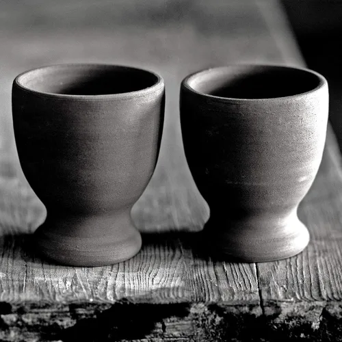 Vista 8 de City to Cottage Juego de 2 portavasos de cerámica para huevos, tazas suaves para huevos hervidos, soportes para huevos duros, taza para servir