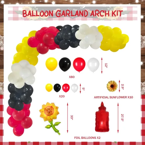 Vista 5 de 137 piezas de decoración de barbacoa para baby shower, Hombae Its A Baby Q, decoración de baby shower, telón de fondo, globo, guirnalda, pancarta