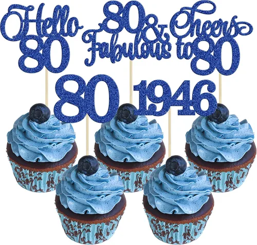 Vista 37 de Gyufise Paquete de 24 adornos negros para cupcakes de 10.º cumpleaños con purpurina negra 10 Ten Hello 10 Dights dobles desde 2015 para decoraciones