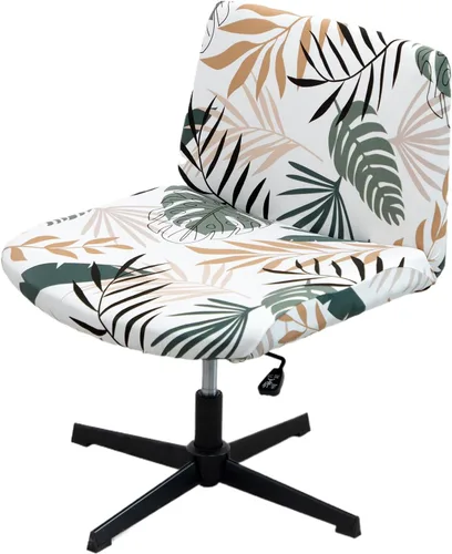 Vista 27 de MINGPINHUIUS Funda para silla ajustable sin brazos: moderna sin brazos, funda para silla de tocador con tiras cruzadas, fundas protectoras