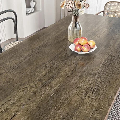 Vista 16 de Papel tapiz autoadhesivo de textura de madera rústica de vinilo marrón, impermeable, para encimera, cocina, gabinetes, envolturas, de 12 x 80