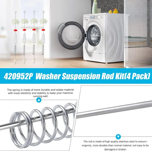 Vista 3 de 420952P Kit de barra de soporte de arandela para modelos compatibles con Fisher & Paykel (paquete de 4)