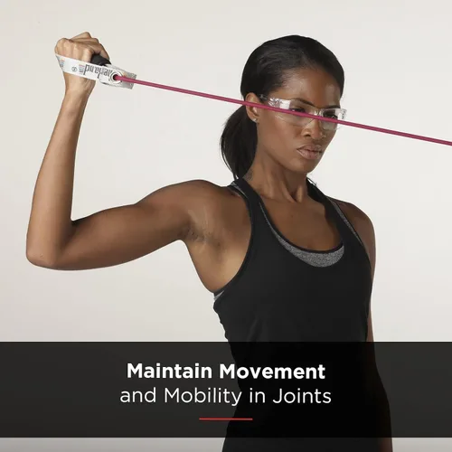 Vista 3 de TheraBand tubos de látex resistentes con manijas blandas. Ideales para ejercicio profesional de cuerpo completo, terapia física, pilates para parte
