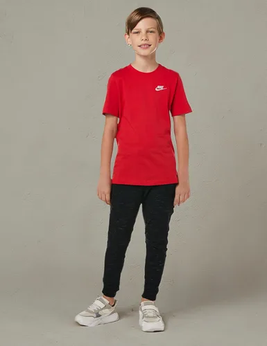 Vista 7 de Nike Camiseta NSW para niños Bordado Logo Futura Camisetas AR5254-101 Talla, Gris oscuro jaspeado Blanco