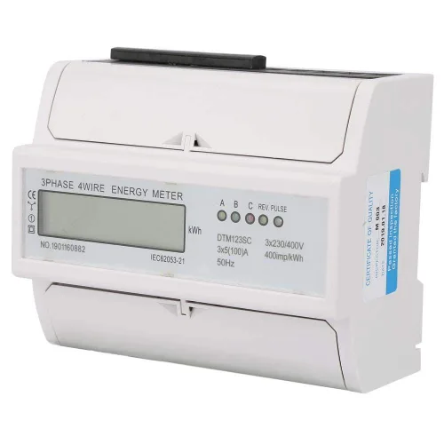 Vista 4 de Medidor de Kwh de 3 fases, 230/400V 5-100A Consumo de Energía Medidor de Energía Eléctrica Digital Medidor de Energía Eléctrica Metro de Kwh de 3