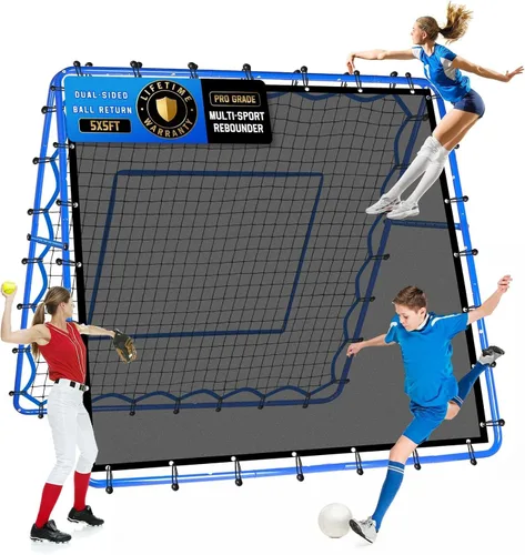 Vista 16 de Red de rebote de voleibol y béisbol, red de rebote de sóftbol, red de rebote de lacrosse de ajustes rápidos, equipo de práctica de rebote rápido