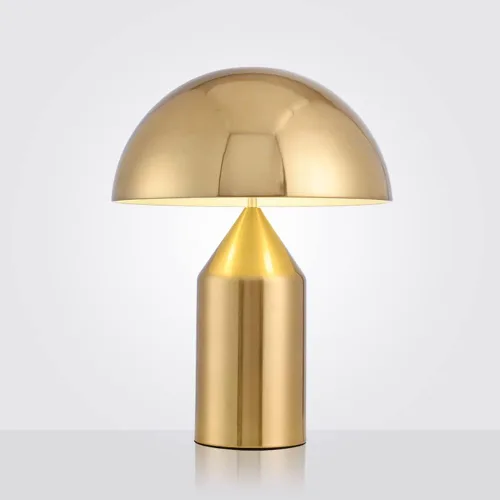 Vista 3 de Lámpara de mesita de noche en forma de hongo Meefad, lámpara de mesa moderna con base pesada, luz nocturna en forma de cúpula, lámpara de acento