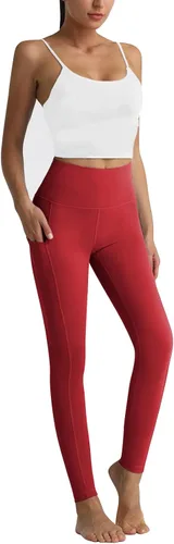 Vista 7 de RIMLESS 7 Leggings para mujer con bolsillos de cintura alta, pantalones de yoga de algodón para entrenamiento, correr, atletismo, pantalones capri