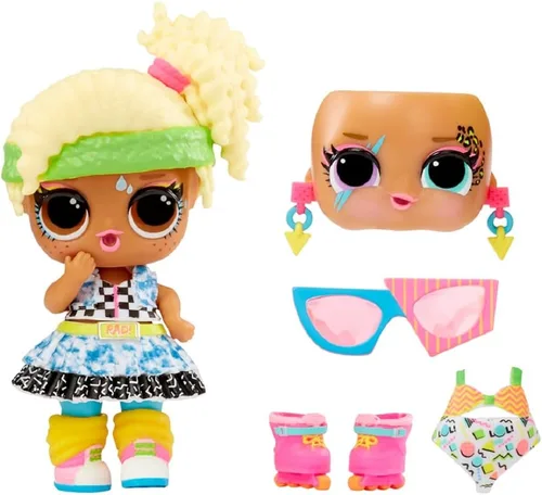 Vista 5 de L.O.L. Surprise! Intercambio sorpresa con muñeca coleccionable, expresión extra, 2 looks en uno, sorpresa de desembalaje de agua, muñeca de edición