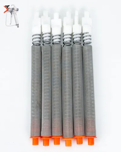 Vista 6 de Paquete de 6 filtros de pistola de pintura sin aire 218131 de 50 mallas azules, compatibles con pistolas de pulverización Graco SG2 y SG3