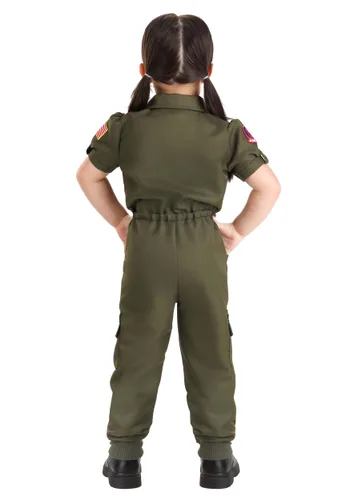 Vista 6 de Disfraz de Pelele de Vuelo Top Gun para Niña Pequeña Multicolor