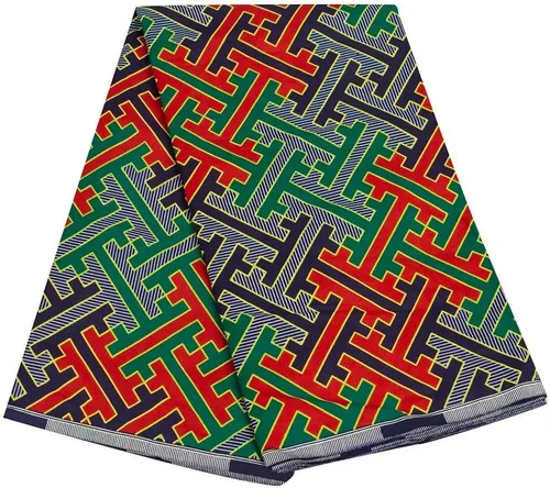 Vista 10 de La cera real africana imprime el material 6 yardas 1254 del algodón de Ankara de la tela