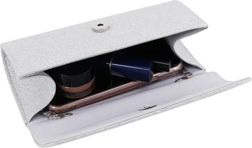 Vista 5 de Naimo - Deslumbrante bolsa pequeña de solapa, con cadena desmontable para eventos nocturnos.