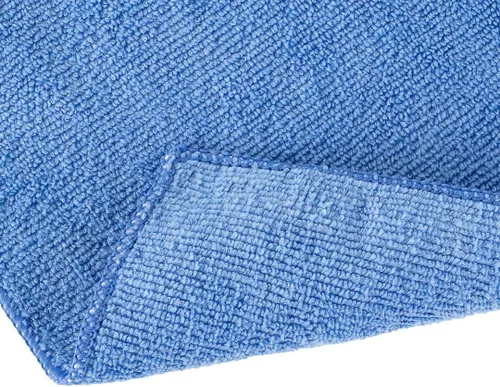Vista 7 de Restaurantware Clean Tek - Paños de limpieza profesionales de 16 x 16 pulgadas, 10 toallas de microfibra sin pelusas, altamente absorbentes, no Azul