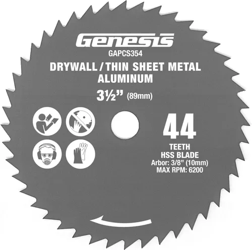Vista 11 de Genesis GPCS535CK Kit de sierra circular compacta de inmersión con empuñadura de control de 5.8 amperios y 3 1/2 pulgadas con láser, base