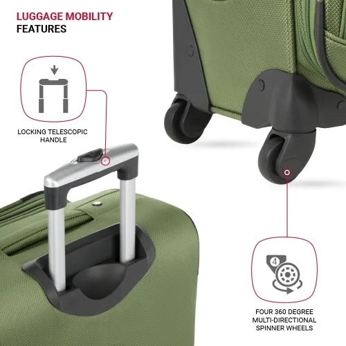 Vista 161 de SwissGear - Equipaje suave expandible Sion con ruedas, Negro