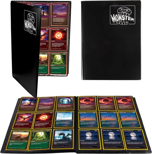 Vista 14 de Monster Binder - Álbum de tarjeta coleccionables, 9 bolsillos para tarjetas, retiene 360 de Yugioh, Magic, y Pokémon, Matte Teal Verde azulado mate