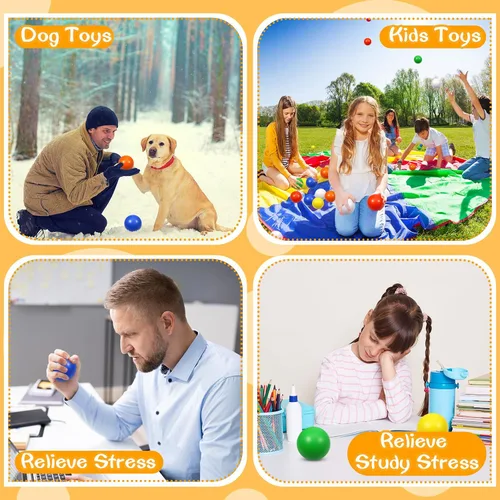 Vista 4 de 24 bolas de espuma de 6 colores para aliviar el estrés para niños y adultos, ejercicio de mano, juguetes sensoriales para aliviar la ansiedad, TDAH