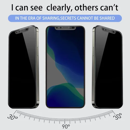 Vista 6 de Protector de pantalla de privacidad con cubierta frontal para cámara deslizante compatible con el teléfono 12 Pro Max, protección de pantalla