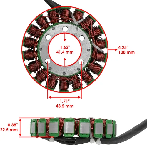 Vista 2 de Caltric Estator compatible con Polaris Scrambler 500 4X4 2004-2012