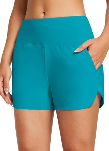 Vista 64 de baleaf Traje de baño de cintura alta de 3, 5, 7, 9 pulgadas, para mujer, de secado rápido, con bolsillos