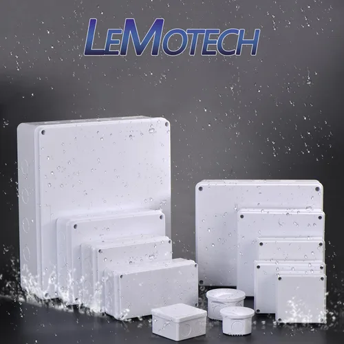 Vista 8 de LeMotech - Caja de conexiones, caja eléctrica IP55, resistente al agua, a prueba de polvo, plástico ABS, para proyectos electrónicos, color blanco