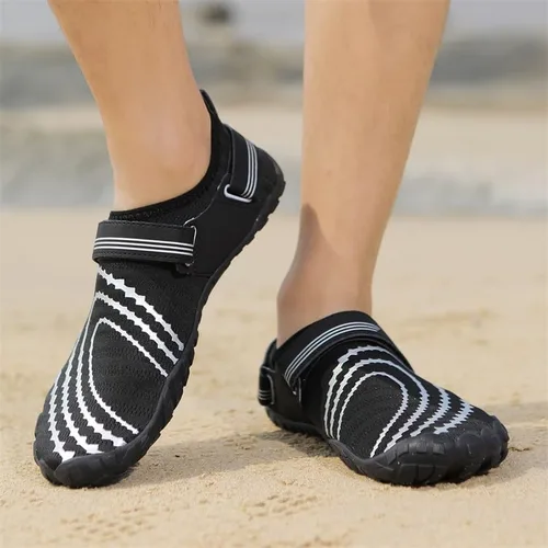 Vista 9 de Zapatos acuáticos transpirables de secado rápido para mujer y hombre, calcetines acuáticos suaves para senderismo, natación, playa, surf, yoga