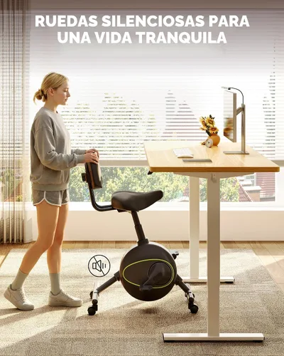 Vista 4 de FLEXISPOT Bicicleta de ejercicio con escritorio 2D, bicicleta bajo escritorio que ahorra espacio con escritorio removible, bicicletas estacionarias